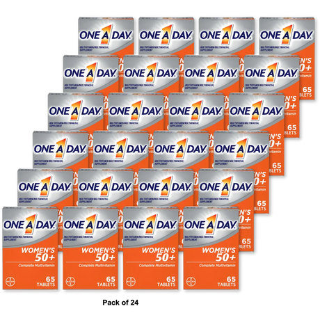 One A Day 50+ Complete Multivitamin Tablets For Womens 0.34Oz (Pack Of 24)