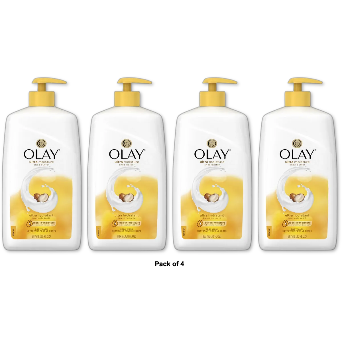 Olay Ultra Moisture Body Wash with Shea Butter 30 fl oz (Pack of 4)