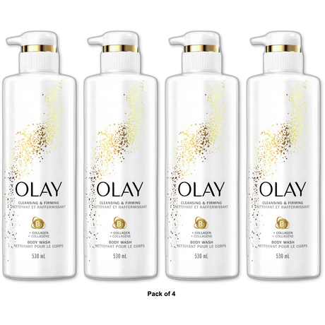 Olay Cleansing & Firming Women's Body Wash with Vitamin B3 and Collagen 20 fl oz (Pack of 4)