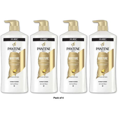 Pantene Daily Moisture Renewal Conditioner Pump 25.1 Fl Oz (Pack of 4)