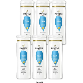 Pantene PRO-V Classic Clean 2in1 Shampoo + Conditioner 12oz (Pack of 6)