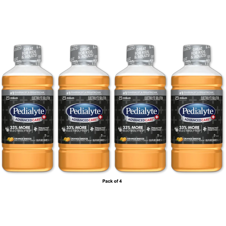 Pedialyte Advanced Care Plus Electrolyte Drinks - Orange - 33.8 fl oz (Pack of 4)