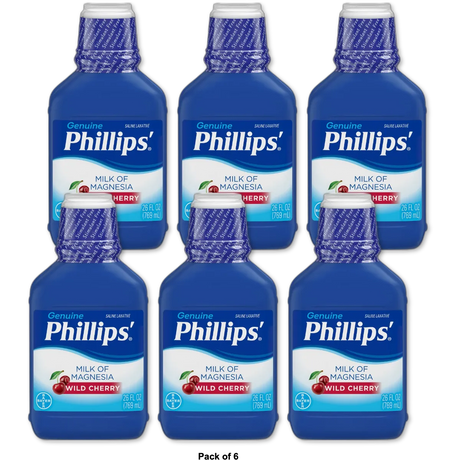 Phillips Milk Of Magnesia Liquid Cherry - 26 Oz (Pack of 6)
