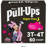 Pull-Ups Girls' Nighttime Potty Training Pants Training Underwear 3T-4T 60 Ct 95.7oz (Pack of 1)