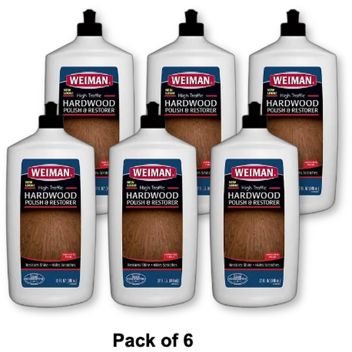Weiman Hardwood Floor Polish & Restorer 32 oz (Pack of 6)