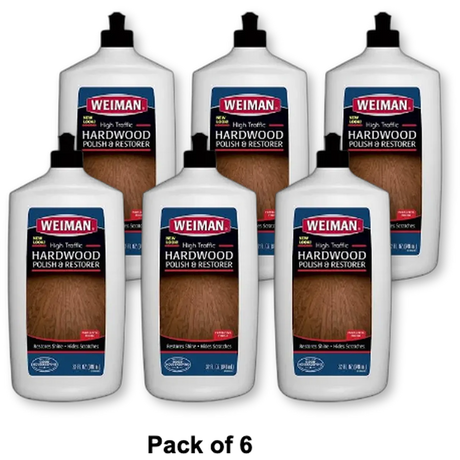 Weiman Hardwood Floor Polish & Restorer 32 oz (Pack of 6)