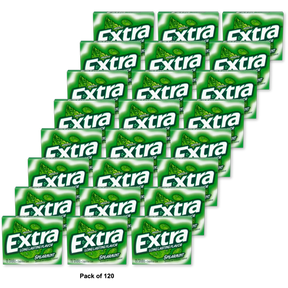 Wrigleys Extra Sugar Free Chewing Gum Spearmint - 15 Sticks/Pack 10 Ea 0.11Oz (Pack Of 120)