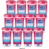 Wet Ones Antibacterial Hand And Face Wipes Fresh Scent40 Ea 0.65Oz (Pack Of 12)