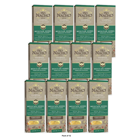Tio Nacho Mexican Herbs Hair Strengthening Shampoo Royal Jelly 14Oz (Pack of 12)