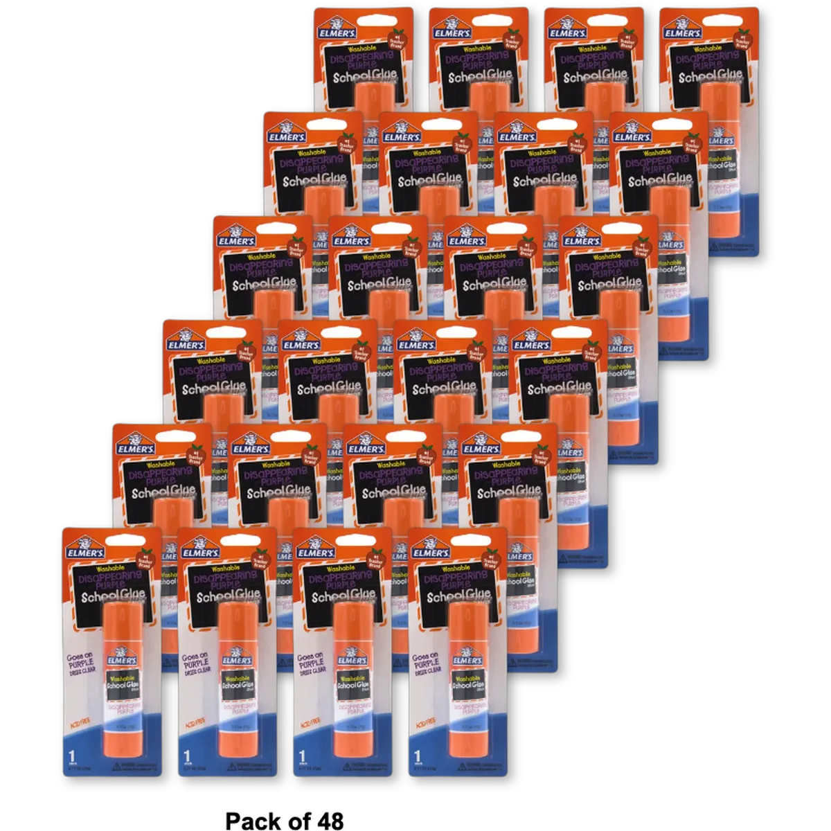 Elmers Disappearing Purple School Glue Stick0.77Oz (Pack of 48)
