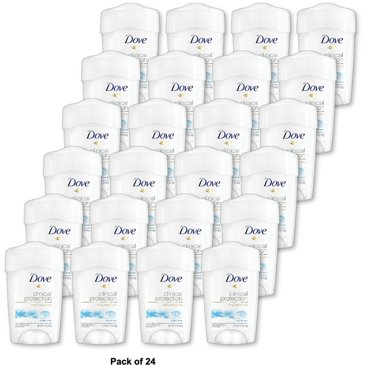 Dove Clinical Protection Antiperspirant Deodorant Original Clean1.7Oz (Pack of 24)