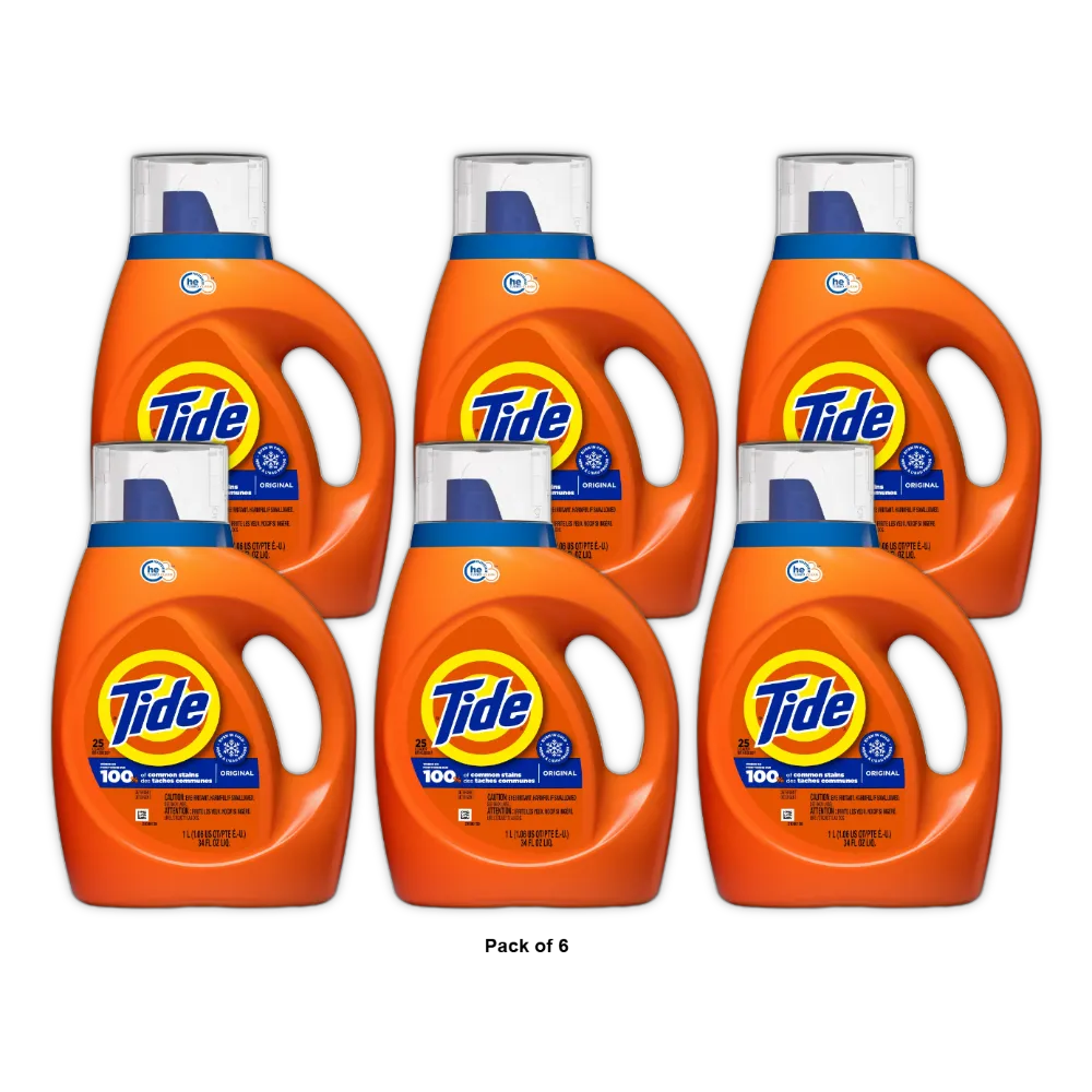 Tide Liquid Detergent Original Scent 92oz (25 Loads) (Pack of 6)