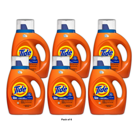 Tide Liquid Detergent Original Scent 92oz (25 Loads) (Pack of 6)