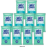 Wet Ones Sensitive Skin Hand And Face Wipes Travel Pack Fragrance Free 0.01Oz (Pack Of 10)