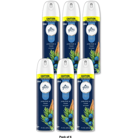 Glade Aerosol Spray Juniper & Teak 8.3 oz (Pack of 6)
