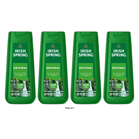 Irish Spring Original Clean Body Wash For Men 20Oz (Pack of 4)