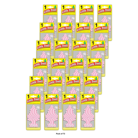 Little Trees Car Air Freshner Bubble Gum 0.63Oz (Pack of 72)