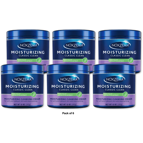 Noxzema Classic Clean Moisturizing Cleansing Cream 12Oz (Pack of 6)