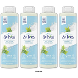 St Ives Exfoliating Body Wash Sea Salt and Pacific Kelp 22Oz (Pack of 4)