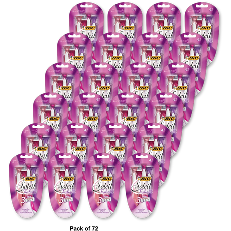Bic Soleil Sensitive Skin Triple Blade Shaver For Women Twilight 4Oz (Pack of 72)