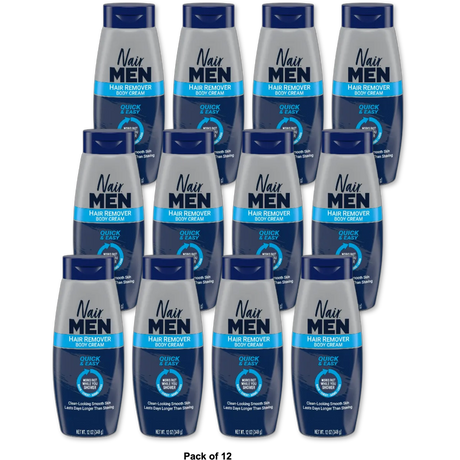 Nair Men Body Hair Removal Cream 12Oz (Pack of 12)