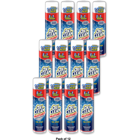 OxiClean Max Force Laundry Gel Stain Remover Stick 6.2Oz (Pack of 12)