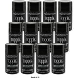 Toppik Hair Building Natural Keratin Fibers Black 0.42Oz (Pack Of 12)