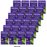 Trojan Extended Pleasure Latex Condoms Climax Control Lubricant 2.11oz (Pack of 48)