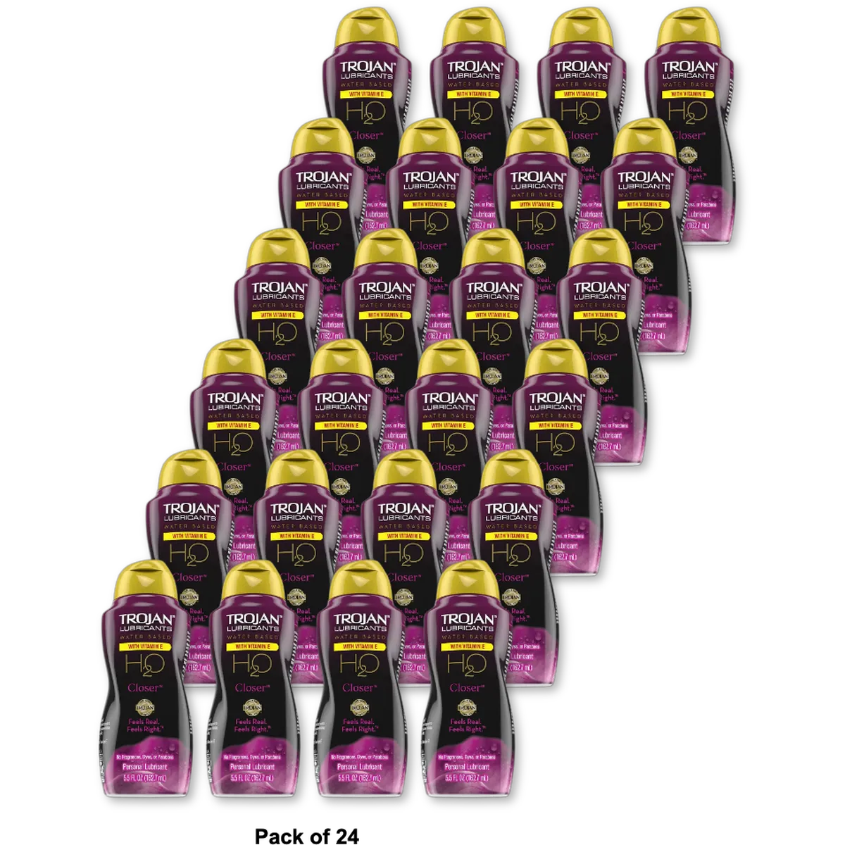 Trojan Lubricants H2O Closer Personal Lubricant 5.5Oz (Pack of 24)
