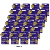 Trojan Pleasure Pack Ultra Ribbed Lubricated Condoms 0.64oz (Pack of 48)