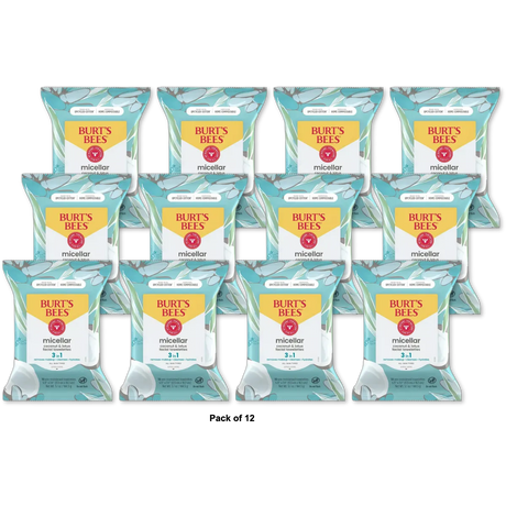Burts Bees Micellar Cleansing Towelettes Coconut And Lotus 5.1oz (Pack of 12)