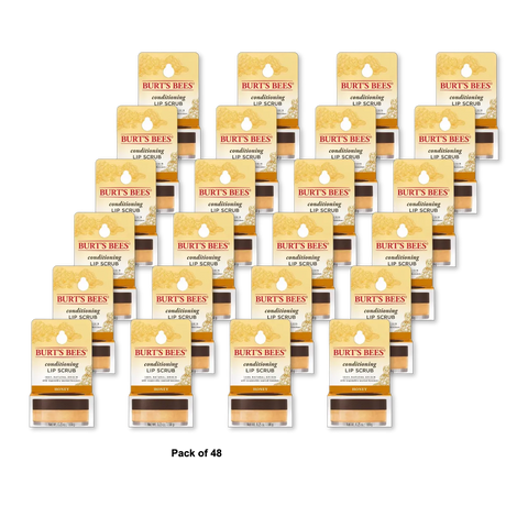 Burts Bees Moisturizing And Conditioning Lip Scrub With Exfoliating Honey Crystals 0.25Oz (Pack Of 48)
