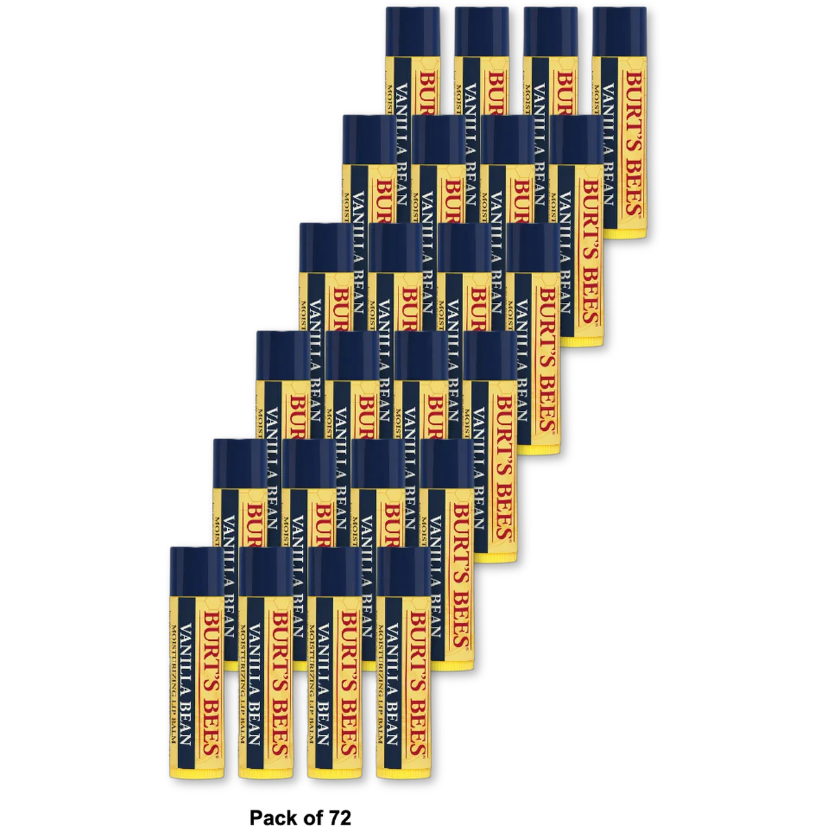 Burts Beesmoisturizing Lip Balm Vanilla Bean 0.15Oz (Pack Of 72)