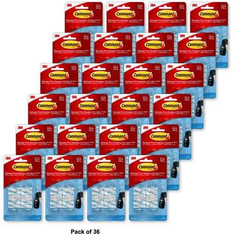3M Command Mini Wall Decorating Hooks 0.64Oz (Pack of 36)