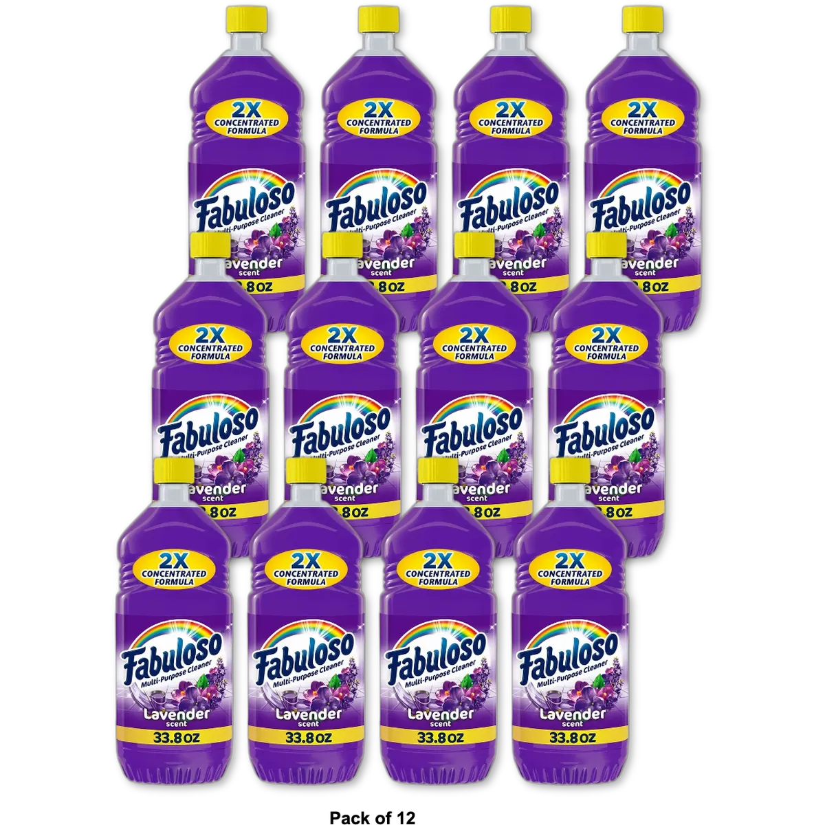 Fabuloso Lavender Multi Purpose Cleaner Long Lasting Freshness 33.8Oz (Pack of 12)