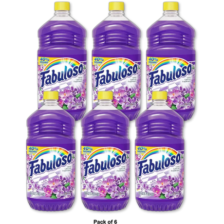 Fabuloso Lavender Multi Purpose Cleaner Long Lasting Freshness 56Oz (Pack of 6)