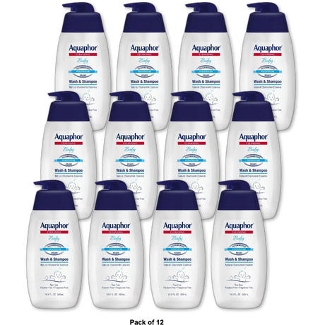 Aquaphor Cleansing Baby Wash And Shampoo Tear Free 16.9Oz (Pack of 12)