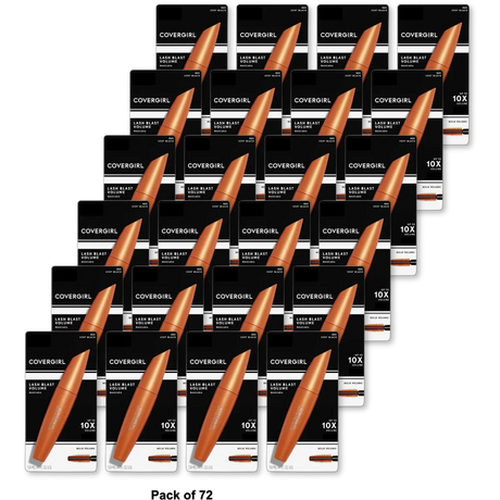 Cover Girl Lashblast Volume Waterproof Mascara Very Black #800 0.44Oz (Pack of 72)