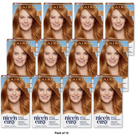 Clairol Nice & Easy Permanent Color 8R Natural Medium Reddish Blonde 8.78Oz (Pack of 12)