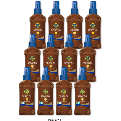 Banana Boat Deep Tanning Oil Sunscreen Pump Spray SPF 4 8Oz (Pack of 12)