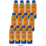 Banana Boat Sport Ultra Sunscreen Spray 15 SPF Water Resistant Sunblock 6Oz (Pack of 12)