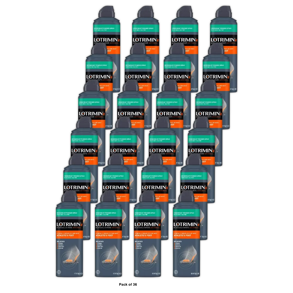 Lotrimin Deodorant Spray Powder - 4.6 Oz (Pack of 36)