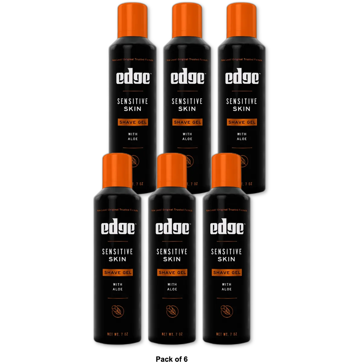 Edge Advanced Shaving Gel Sensitive Skin With Aloe 7Oz (Pack of 6)