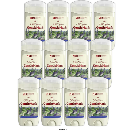 Old Spice Men s Deodorant Gentleman s Blend Invisible Solid Stick Lavender &amp; M 3 oz(Pack of 12)