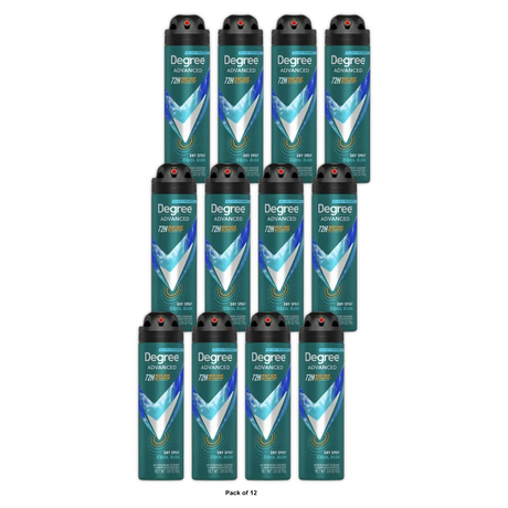 Degree Men Advanced Motionsense Cool Rush 72-Hour Antiperspirant & Deodorant Dry 3.8 OZ (Pack of 12)