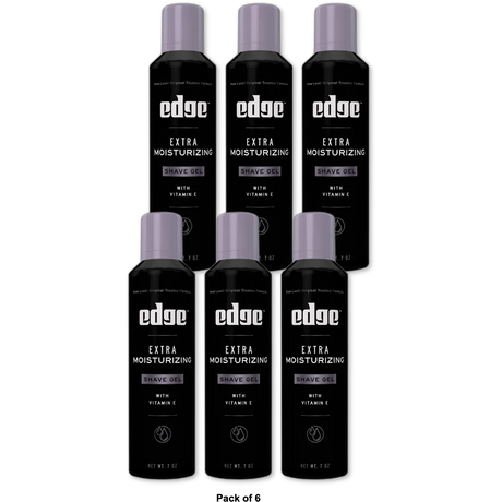 Edge Shave Gel Extra Moisturizing With Vitamin E7Oz (Pack of 6)