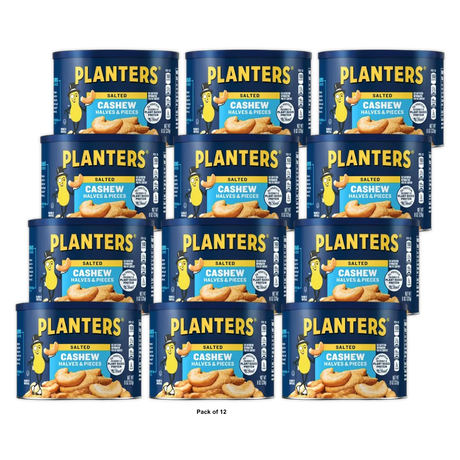 Planters Cashew Halves and Pieces 8 OZ (Pack of 12)