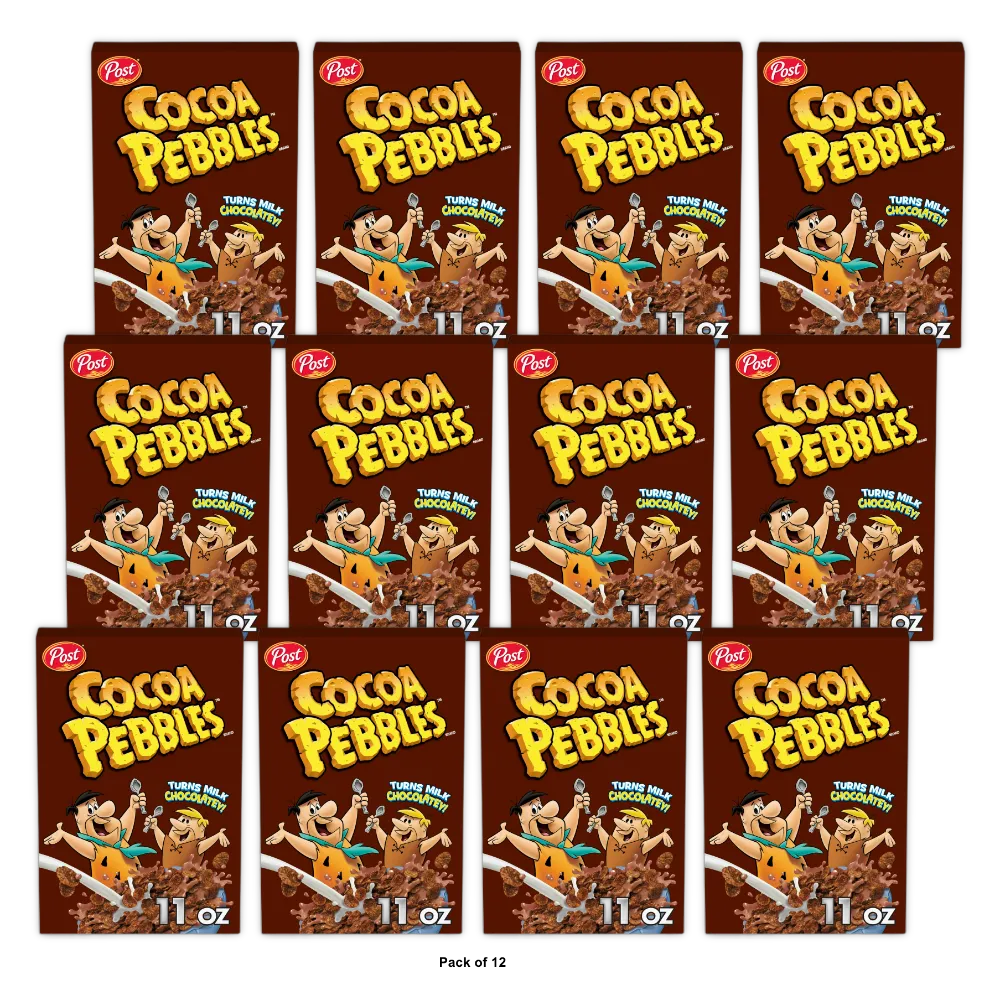 Post Cocoa PEBBLES Breakfast Cereal - 11 OZ (Pack of 12)