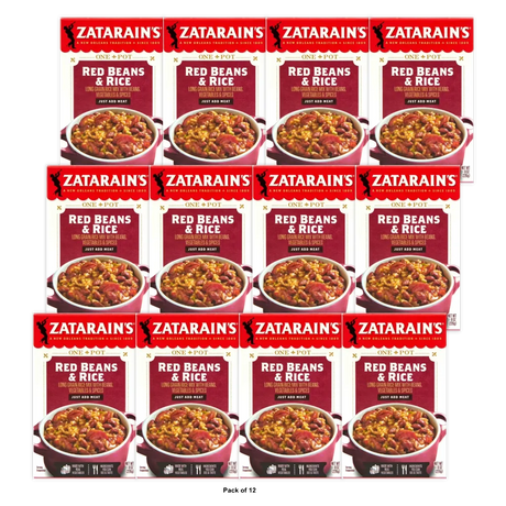 Zatarain s No Artificial Flavors Red Beans & Rice Dinner Mix Box 8 OZ (Pack of 12)