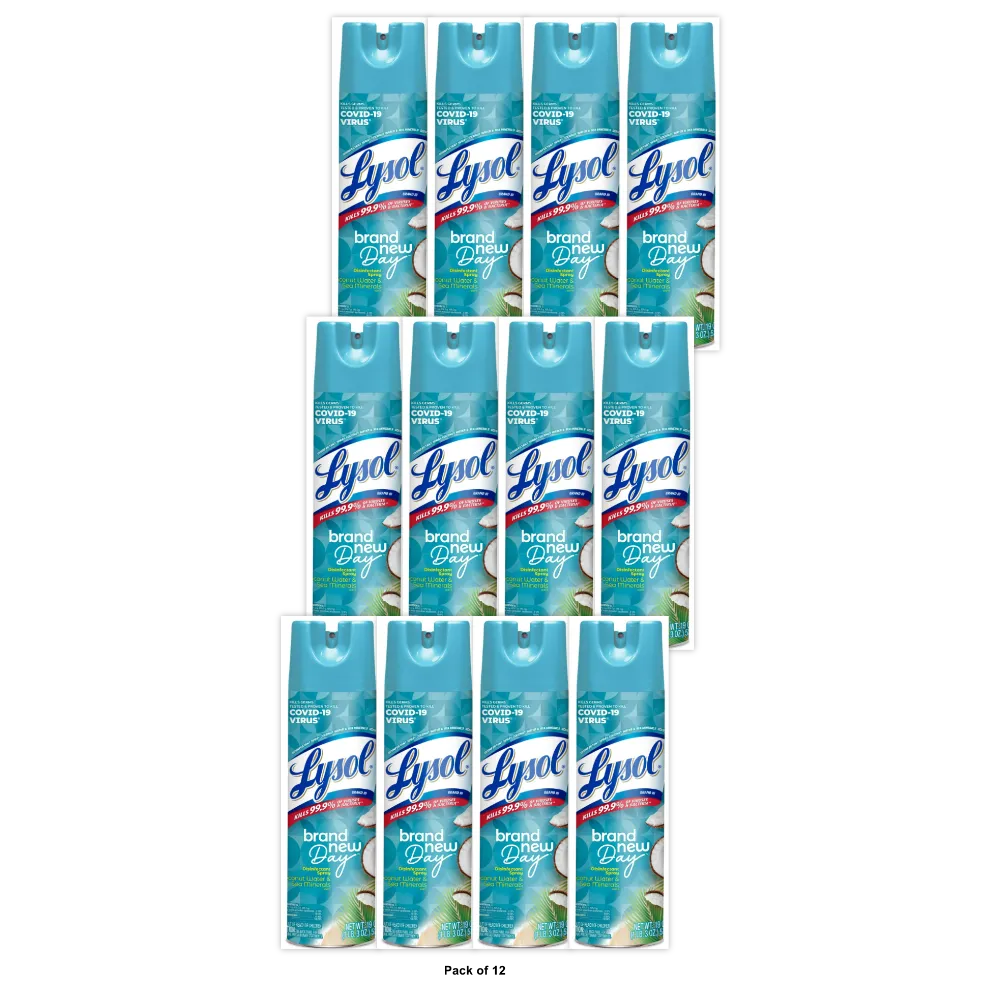 Lysol Disinfectant Spray Sanitizing and Antibacterial Spray For Disinfecting a 19 oz (Pack of 12)